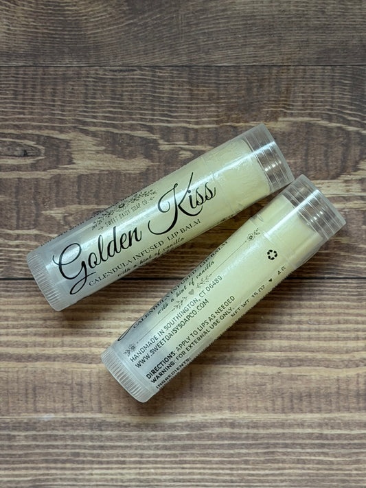 Golden Kiss ♥ Calendula Infused Lip Balm (with a hint of vanilla)