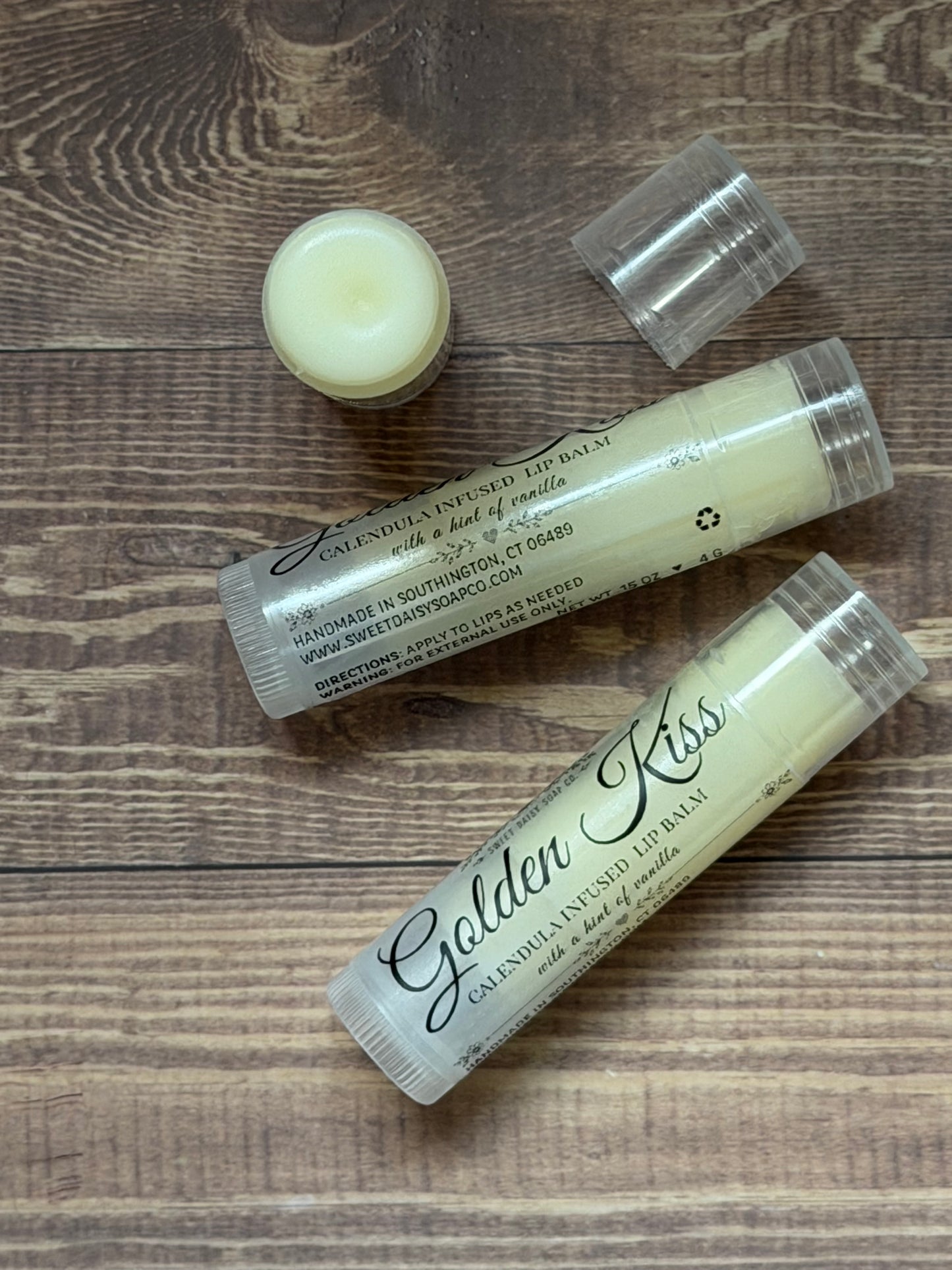 Golden Kiss ♥ Calendula Infused Lip Balm (with a hint of vanilla)