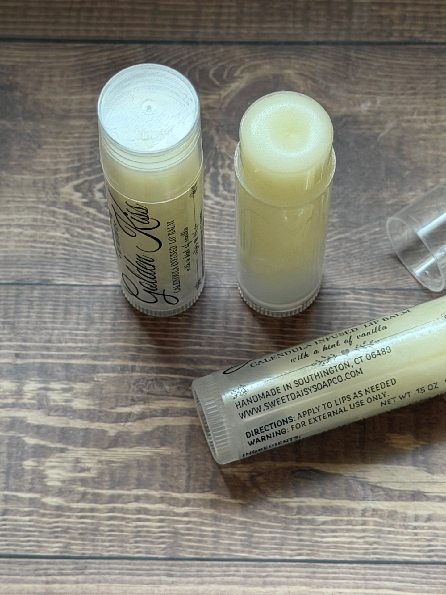 Golden Kiss ♥ Calendula Infused Lip Balm (with a hint of vanilla)